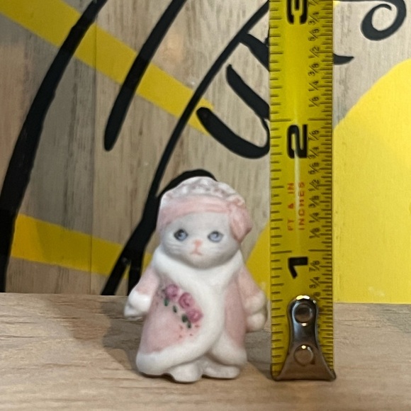 Vintage Kitty Cucumber Figurine Shackman Schmid 1987 Priscilla Time For Bed - Picture 3 of 10